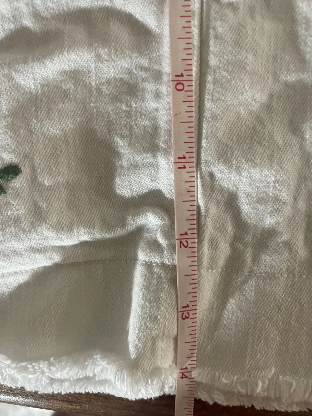Jealous Tomato White Floral Embroidered Denim Mini Skirt Boho Cottagecore Size S - Picture 10 of 11
